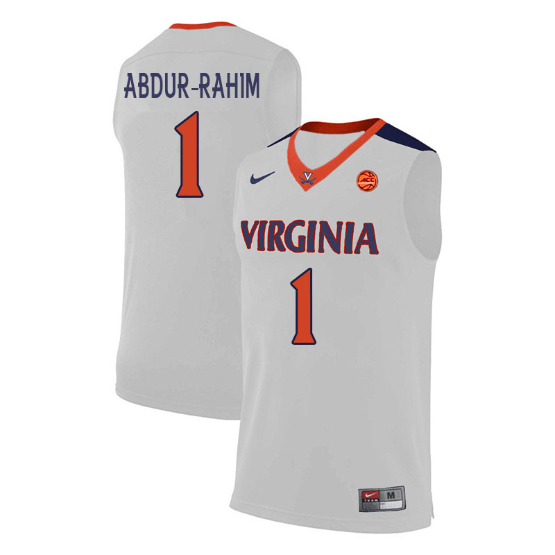 Men #1 Jabri Abdur-Rahim Virginia Cavaliers College Basketball Jerseys Sale-White - Click Image to Close